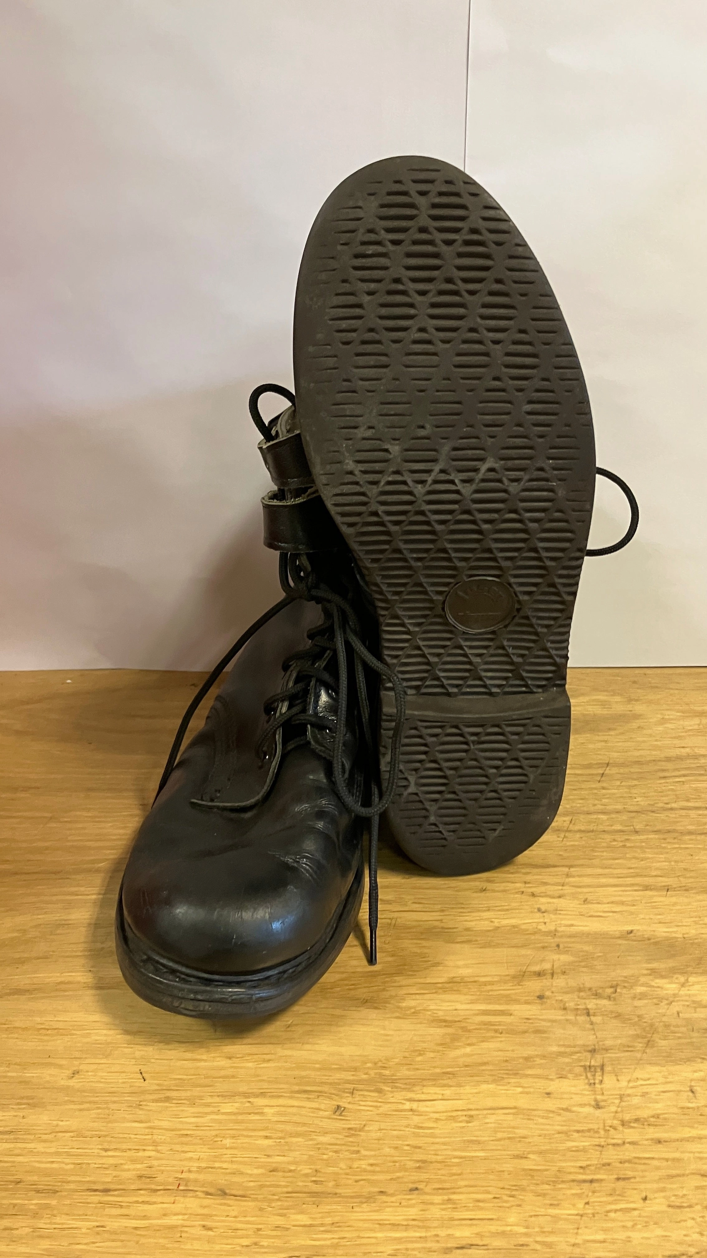 Austrian Army Black Leather Buckled Pilot Boots Bmw Cross Stiefel