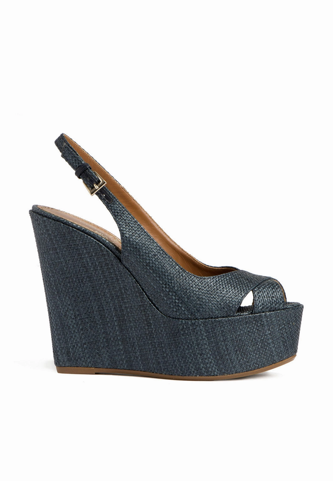 Sneaker High Heels Wedges Sandale in Jeansblau (Denim)