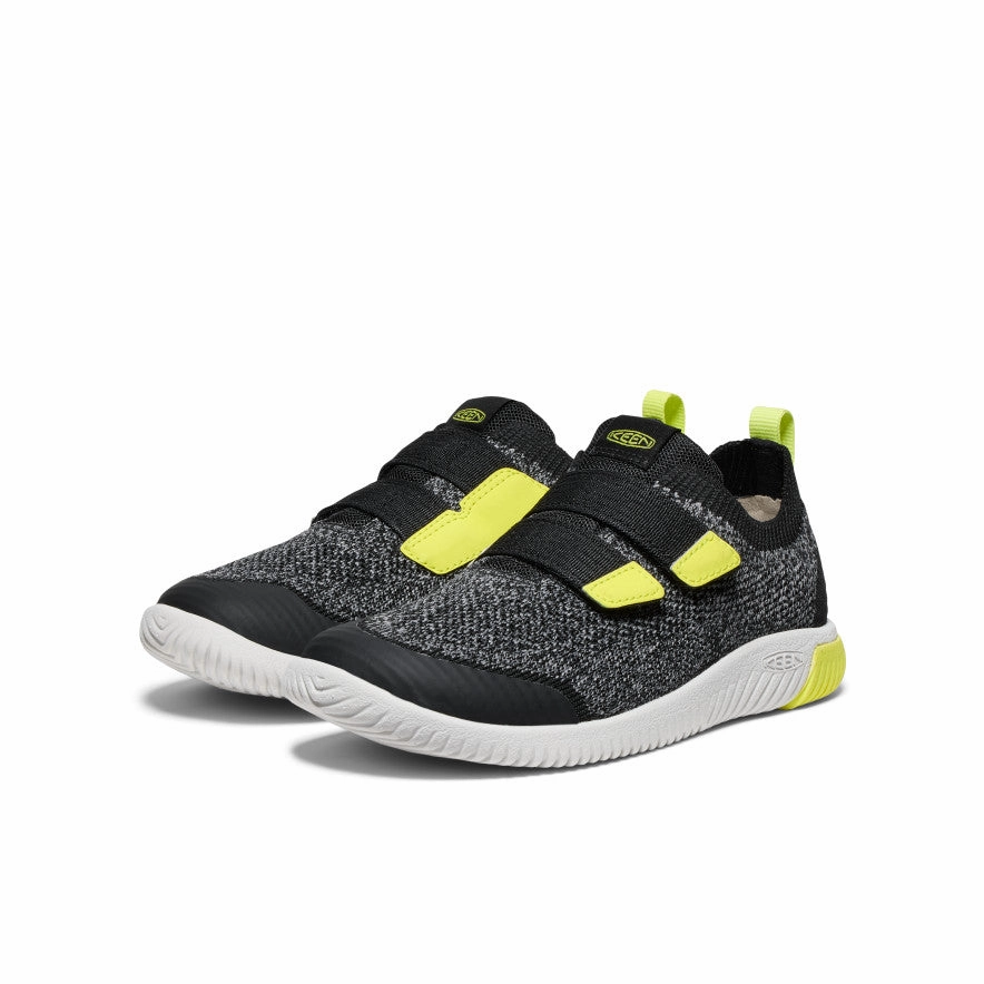 Sneaker Hologram Big Kids' KNX Knit Double Strap  |  Black/Evening Primrose