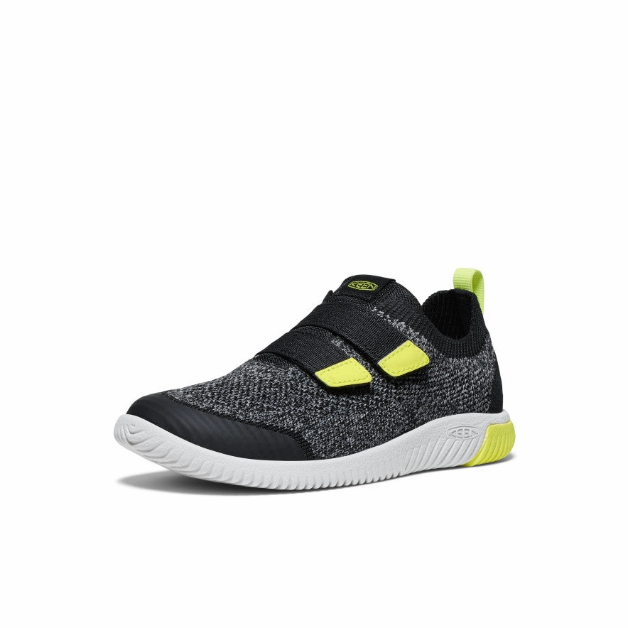 Sneaker Mit H Drauf Big Kids' KNX Knit Double Strap  |  Black/Evening Primrose