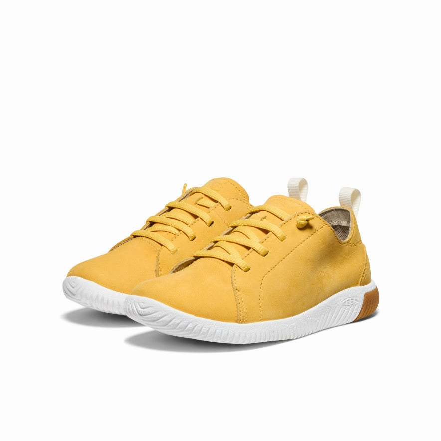 Big Kids' KNX Leather Sneaker  |  Daffodil/Star White Keen Sneaker