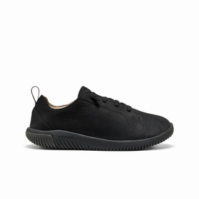 Big Kids' KNX Leather Sneaker  |  Triple Black Pepino Sneaker 25