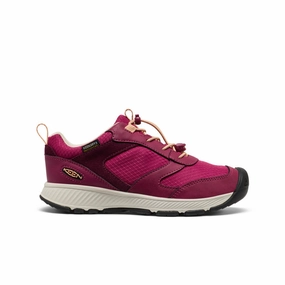 Tommy Hilfiger Slip On Sneaker Big Kids' Skua Waterproof Shoe  |  Beaujolais/Peach Fuzz