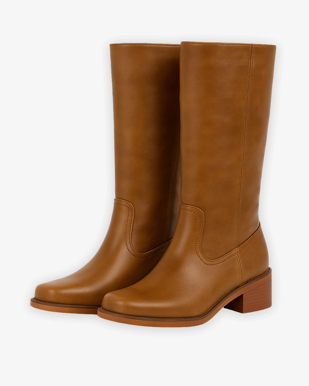 Schnür Overknee Stiefel Blockabsatz kniehohe Stiefel mit rundem Zehenbereich