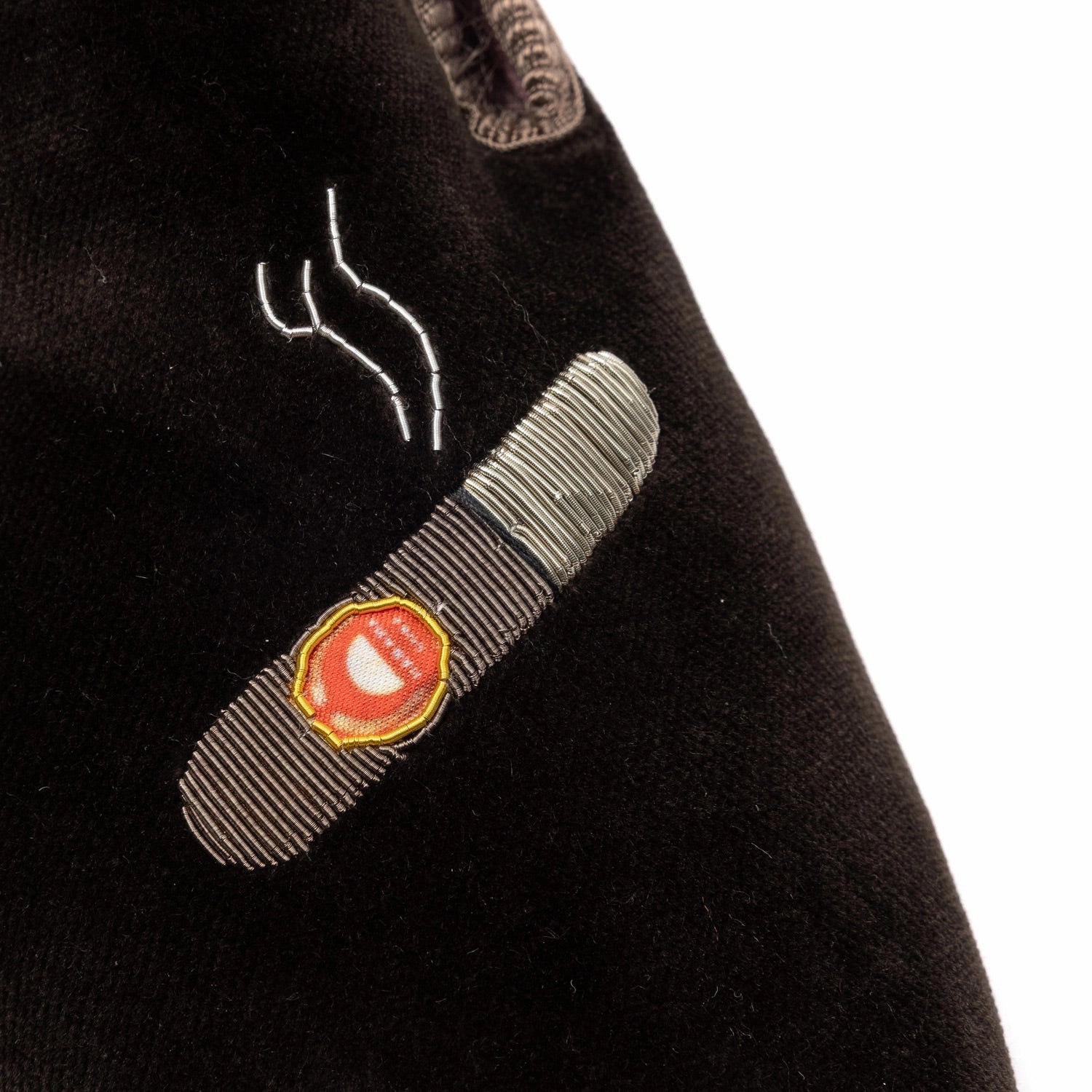 Schuh In Pantoffeln Brauner Albert-Samtslipper "Cuban Cigar" mit Ledersohle