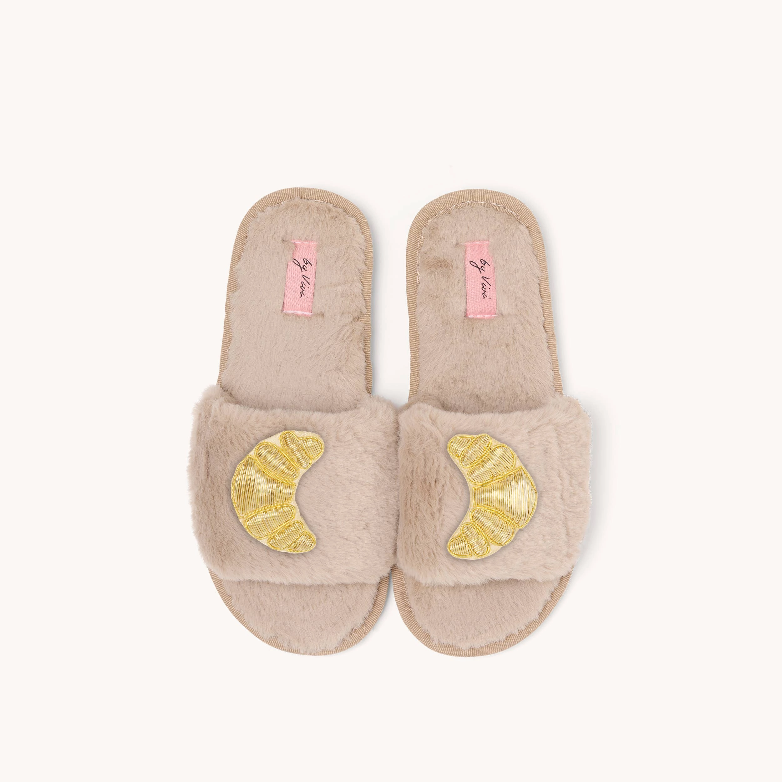 Pantoffeln Mit Fußbett Und Schwerer Sohle Brosche Croissant