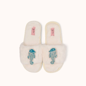 Hai Pantoffeln Brosche Seepferdchen