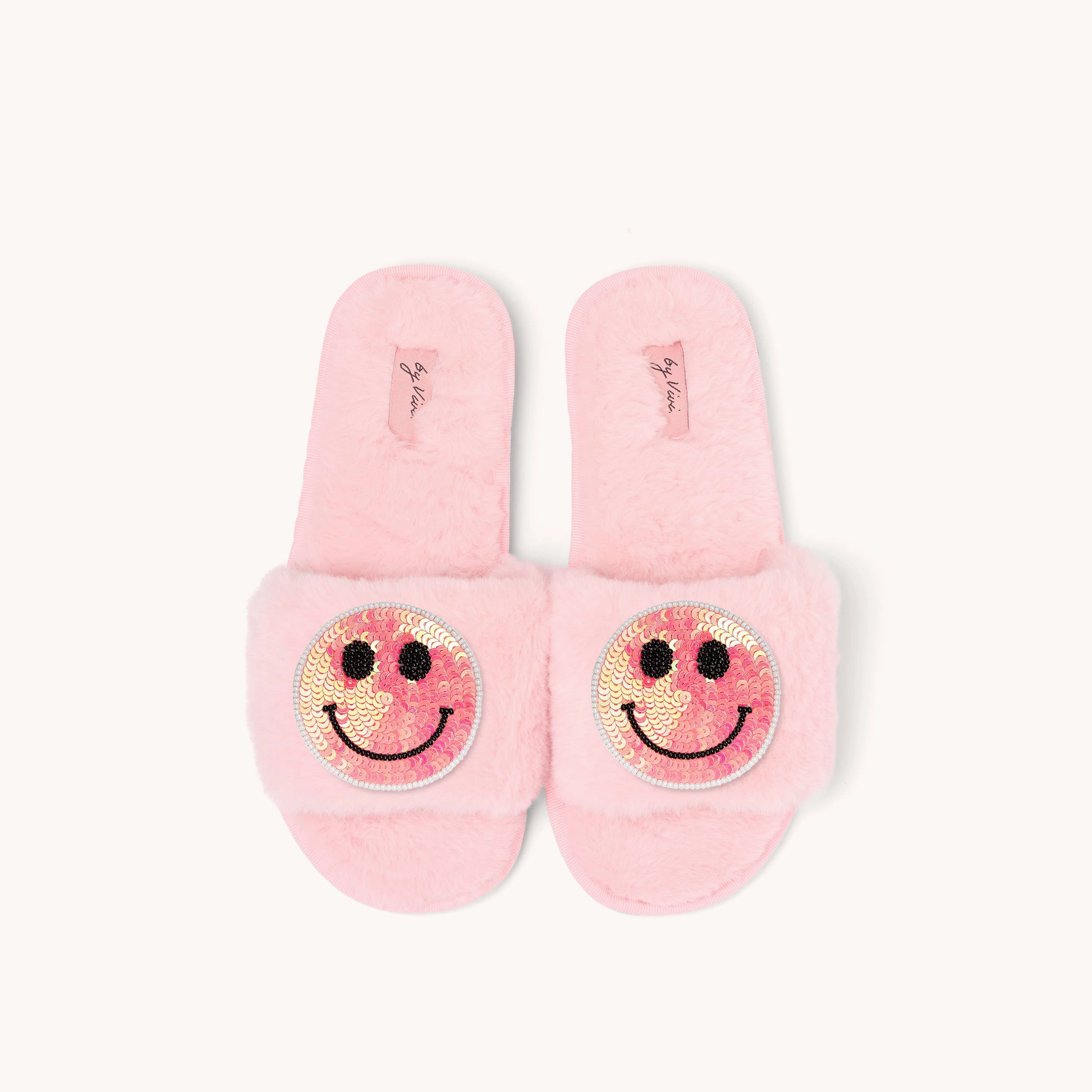Pantoffeln Helloween 46 Brosche: Smiley Pink