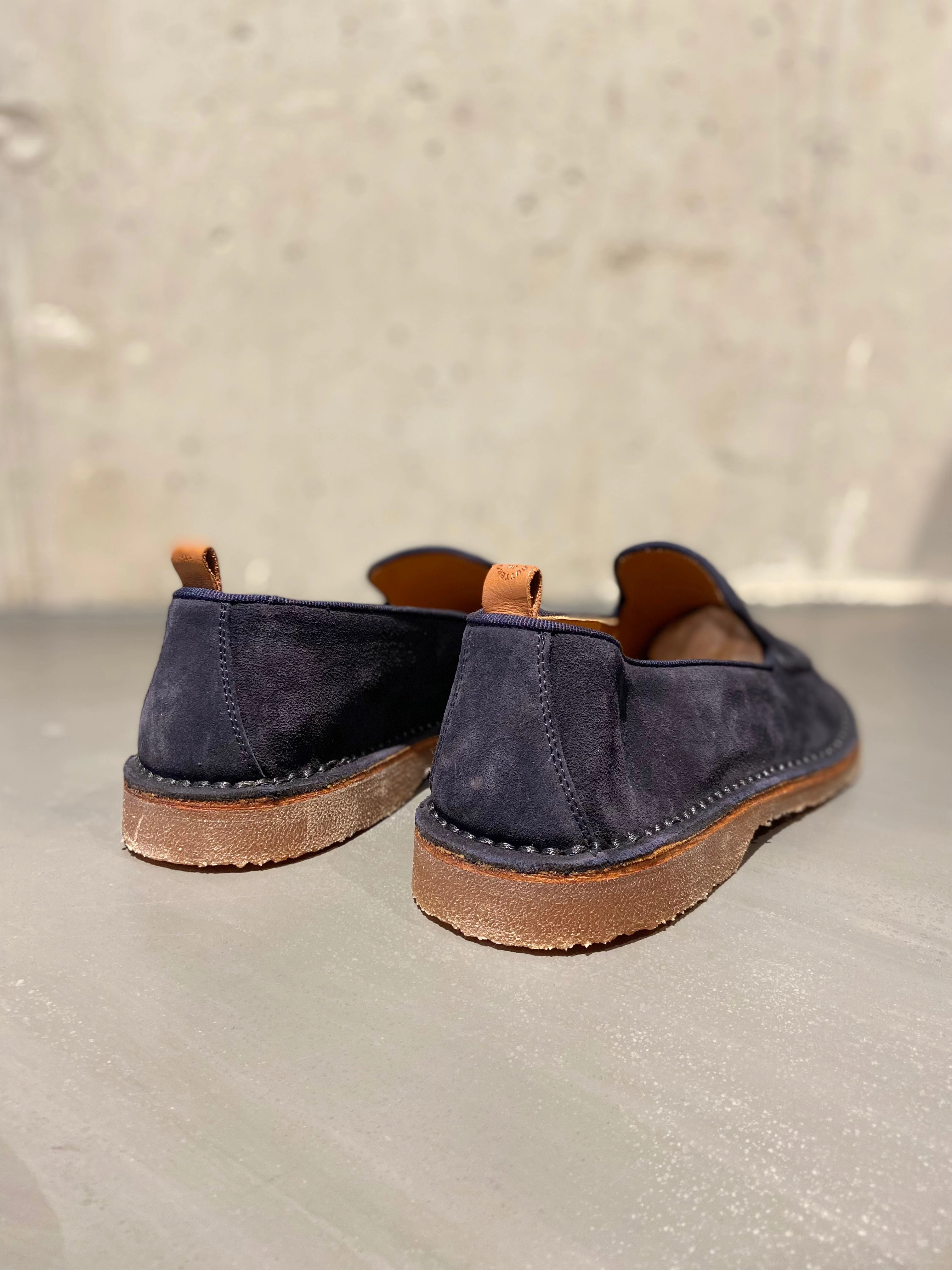 Penny Loafers Style BUTTERO 9320 ARGENTARIO LOAFER SUEDE DARK BLUE