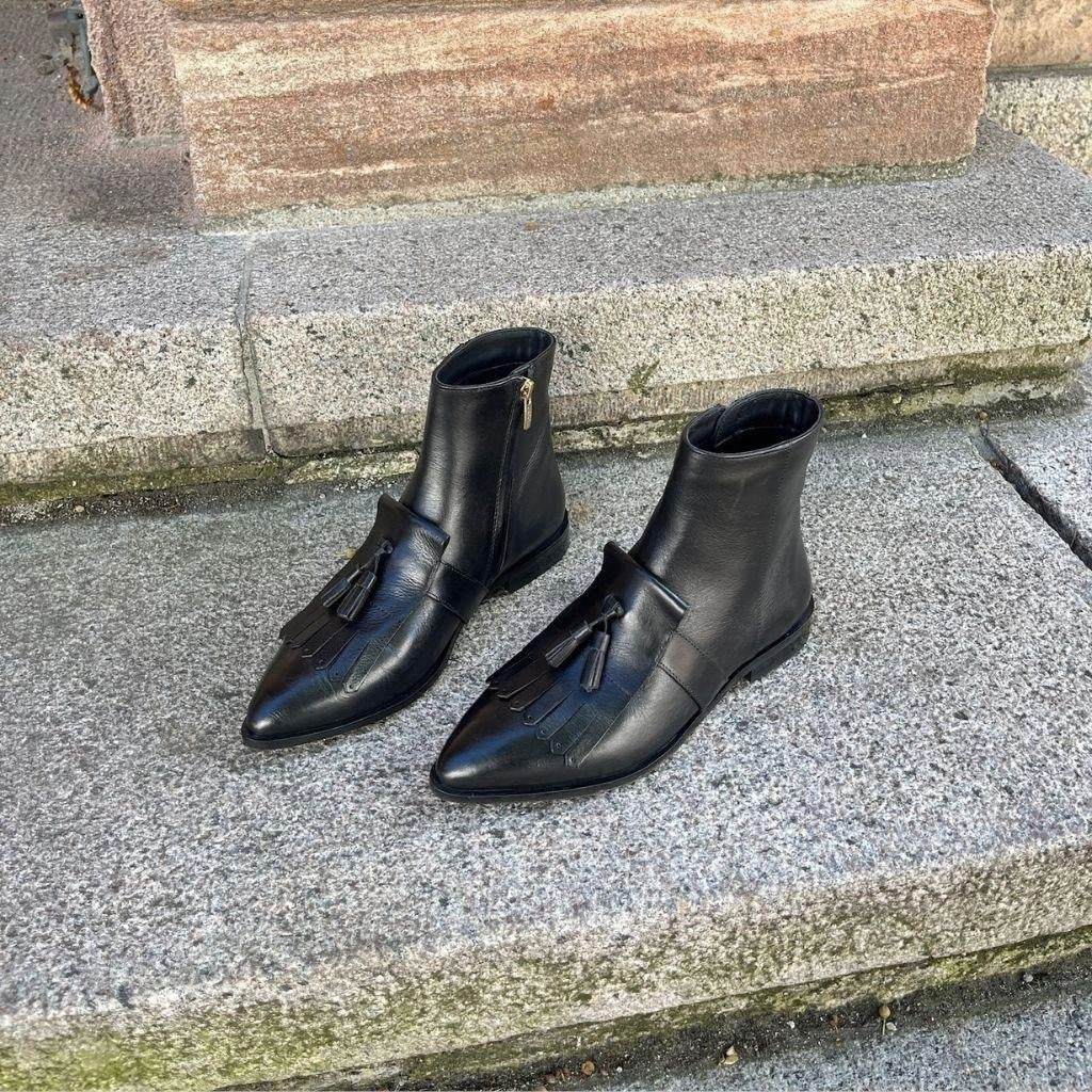 Loafers For High Instep CAROLINE MOVES - BLACK