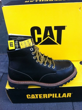Stiefel Crush CAT Caterpillar Schuhe Boots Stiefel Echtleder Black NEU