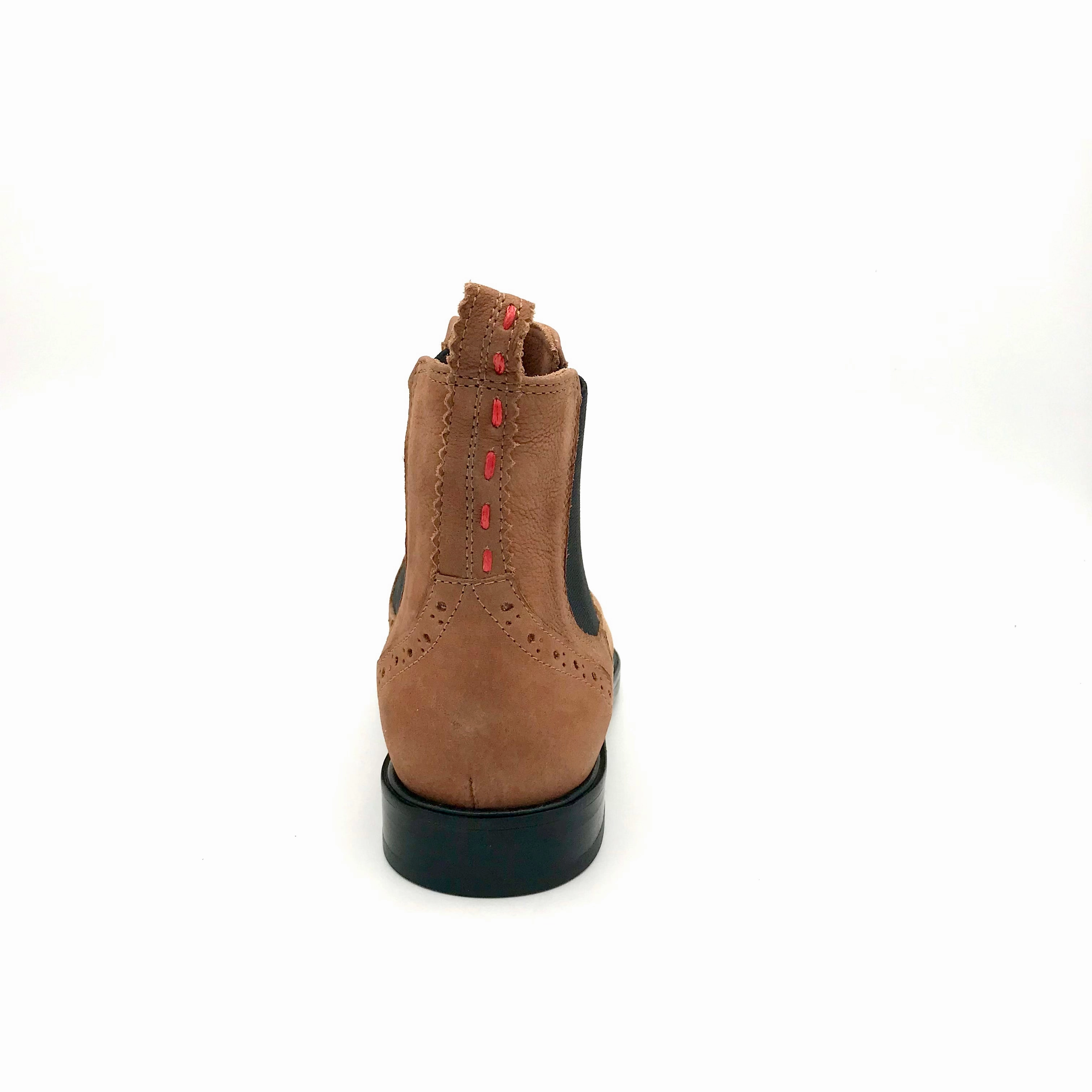 The Schuh Effekt Boots Stiefeletten Chealsea Cognac "Anna" Chelsea Boots Riding