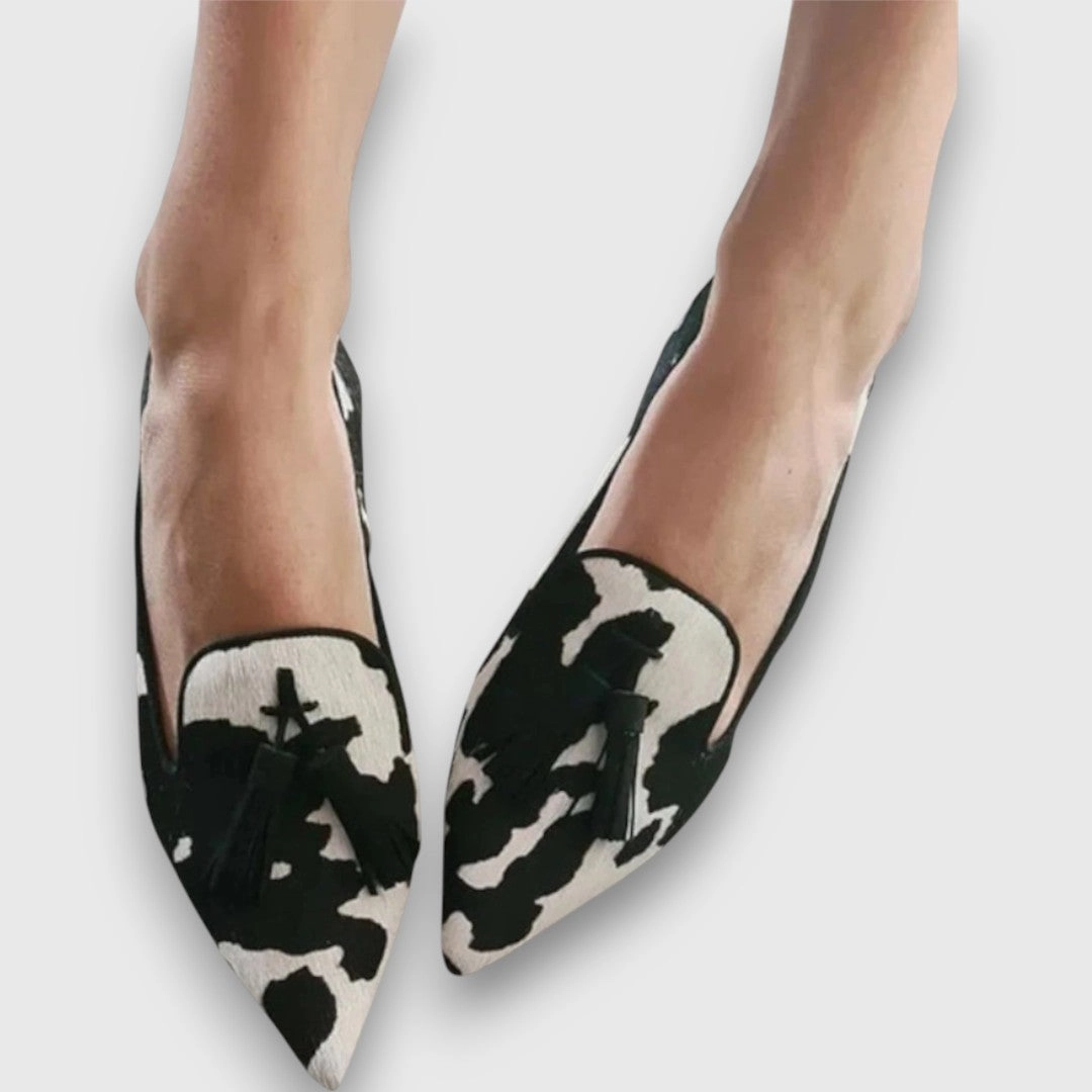 Lederschuhe Sportlich Ferina  Elegante Mokassins mit spitzer Form und zweifarbigem Design