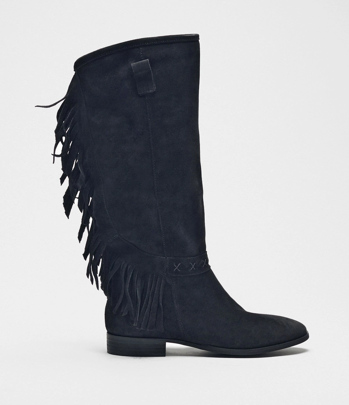 Fransenstiefel Fanny schwarz Stiefel Glas