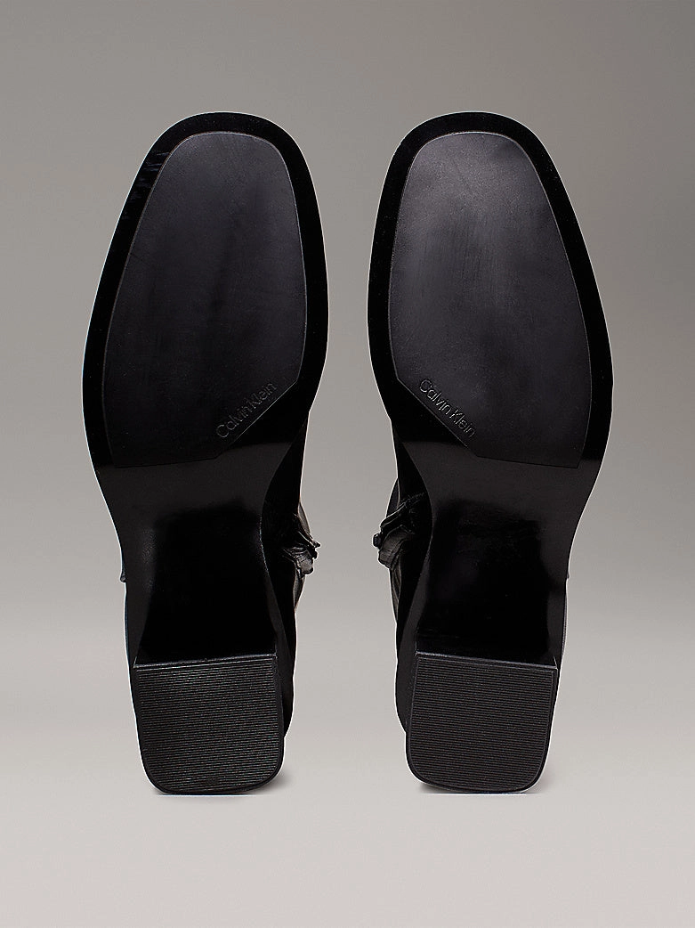 CK WIDE BOOT BLACK LEATHER Stiefel Bei Heine