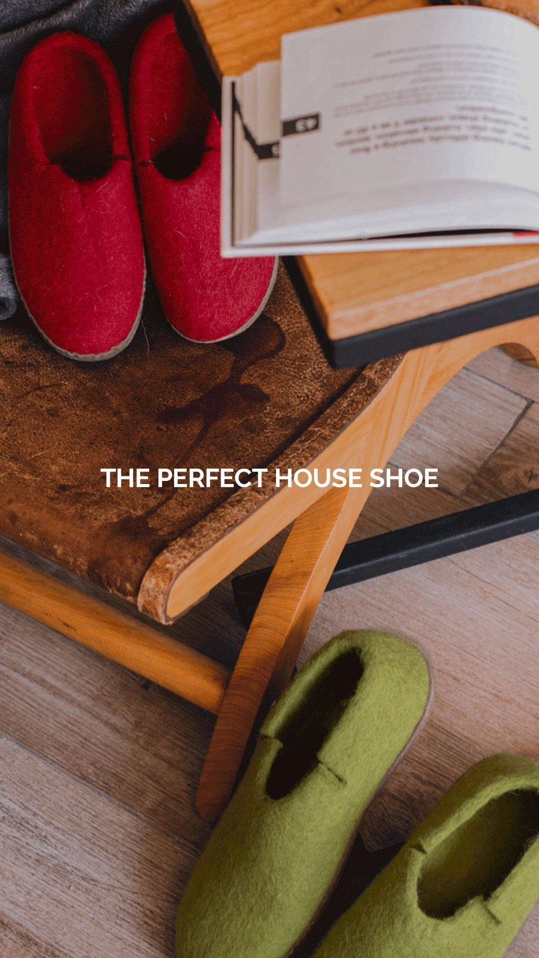 Hannes Zacher Pantoffeln Classic Shoe - Filzhausschuh mit Ledersohle, lindgrn