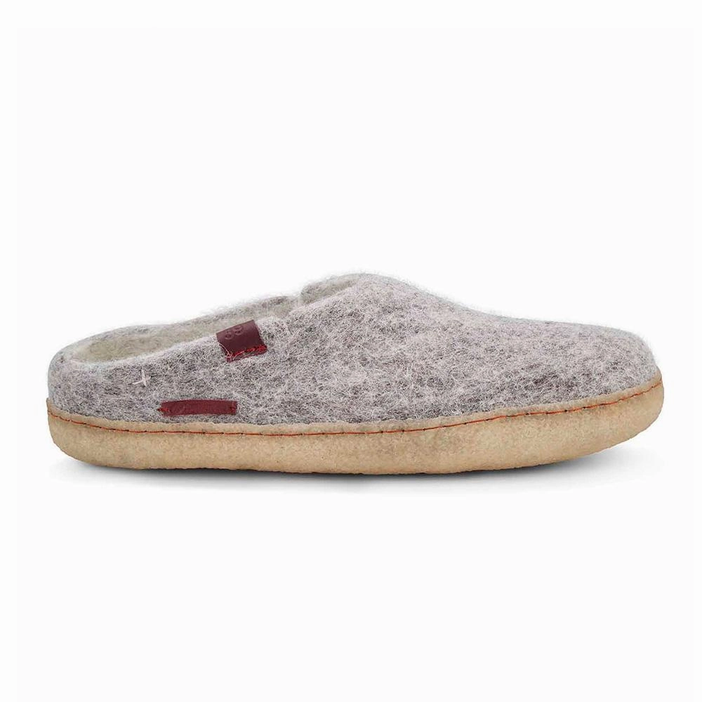 Classic Slipper - Filzpantoffel mit Gummisohle, grau Hush Puppies Pantoffeln 40