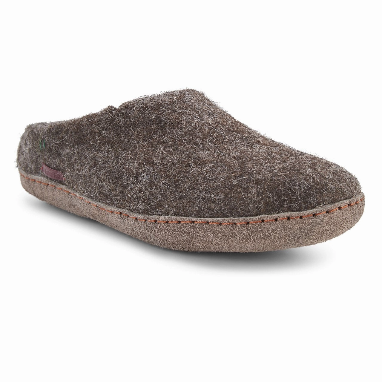 Pantoffeln Karstadt Classic Slipper - Filzpantoffel mit Ledersohle, braun