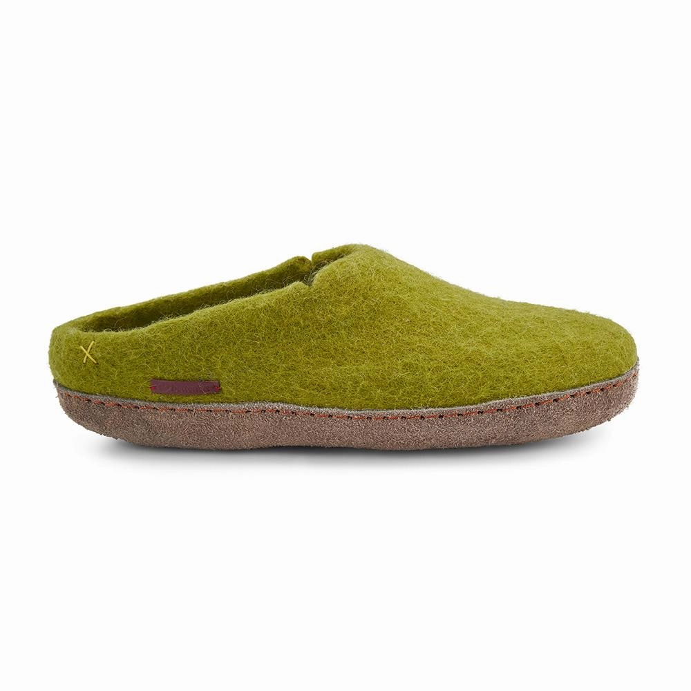 Esprit Pantoffeln Classic Slipper - Filzpantoffel mit Ledersohle, lindgrn