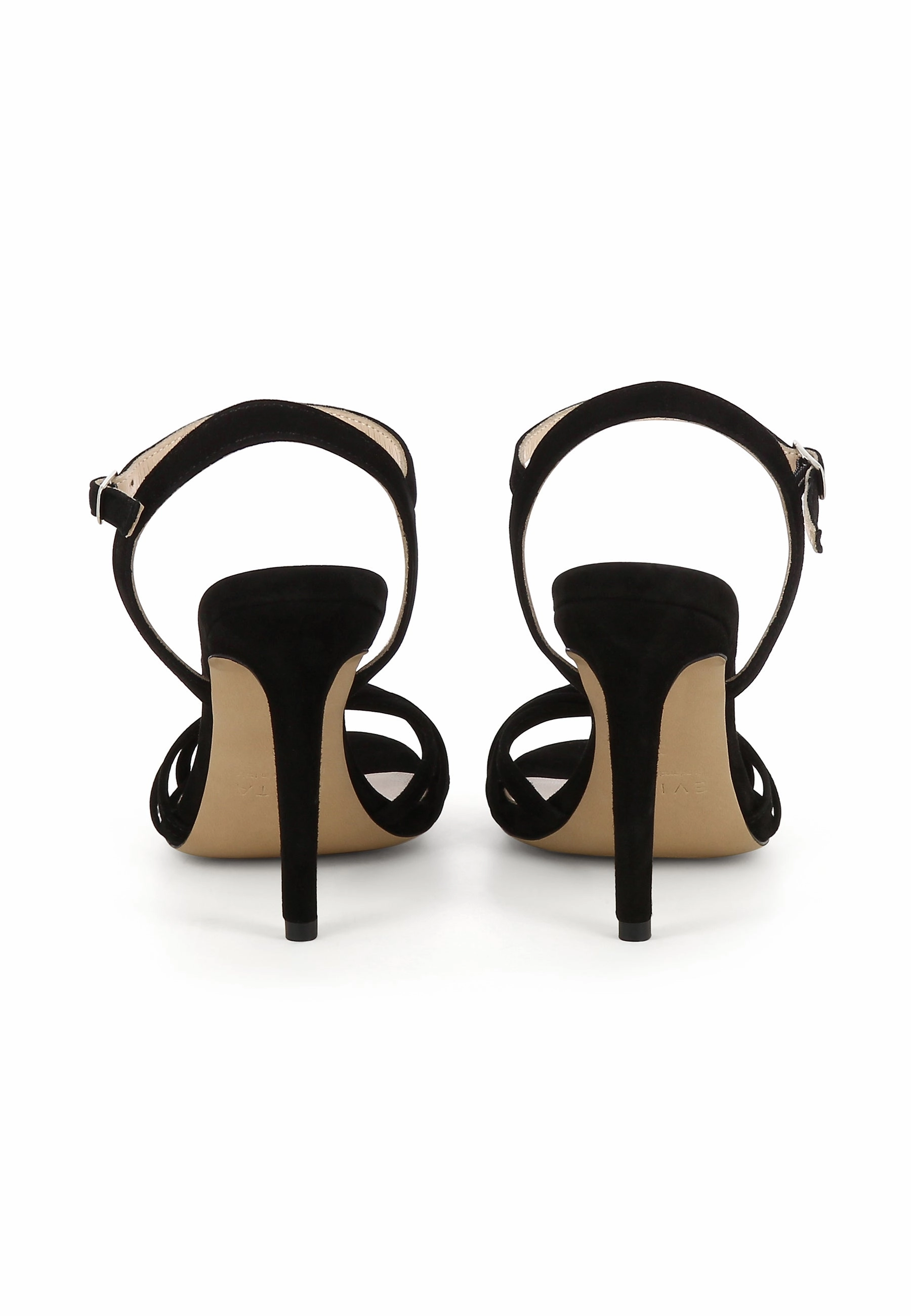 EVA Damen Sandalette  -  Rauleder Schwarz Köln High Heels