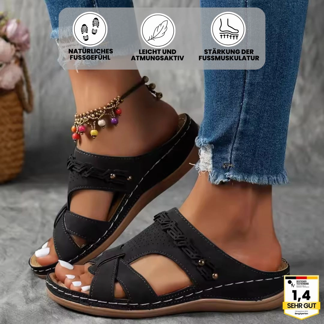 VivaFit - ergonomische & rutschfeste Sandalen zur Schmerzlinderung Sandalen Mit Absatz Ohne Riemen
