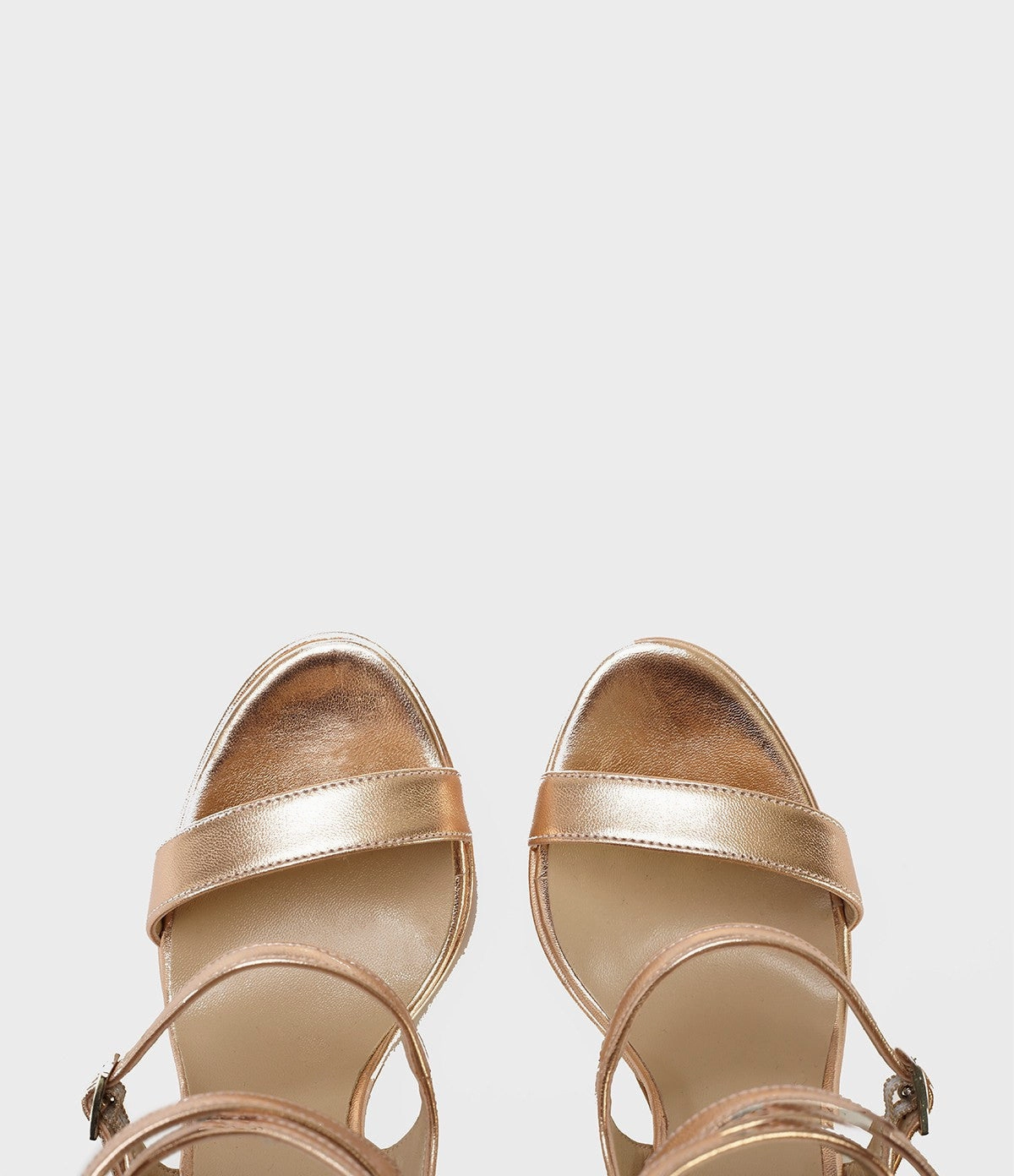 Riemchen Sandaletten Chiara rosegold Plateau Stiefel High Heels