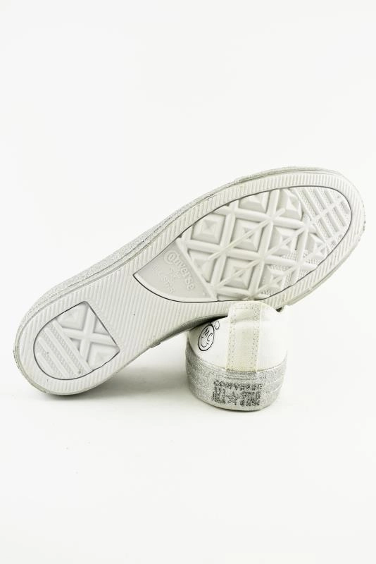 Converse All Star Miley Cyrus Collection Wei Silber Gefütterte Sneaker