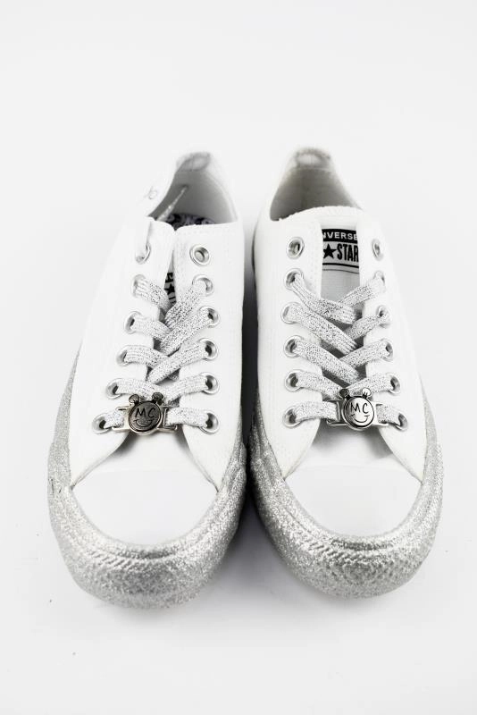 Nike Sneaker Converse All Star Miley Cyrus Collection Wei Silber