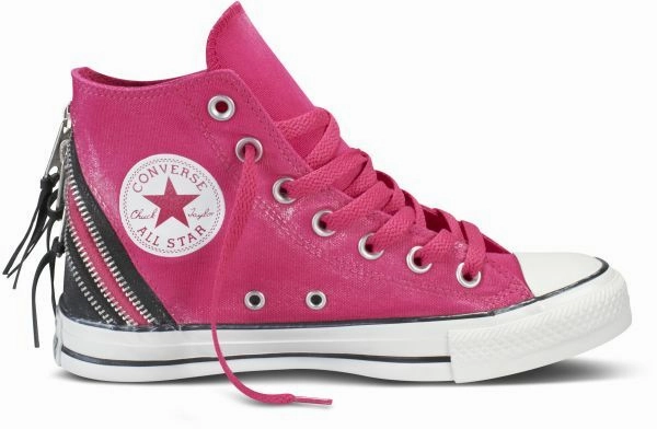 Converse Chucks All Star Schuhe Sneaker Pink Tri Zip Schwarze Schicke Sneaker