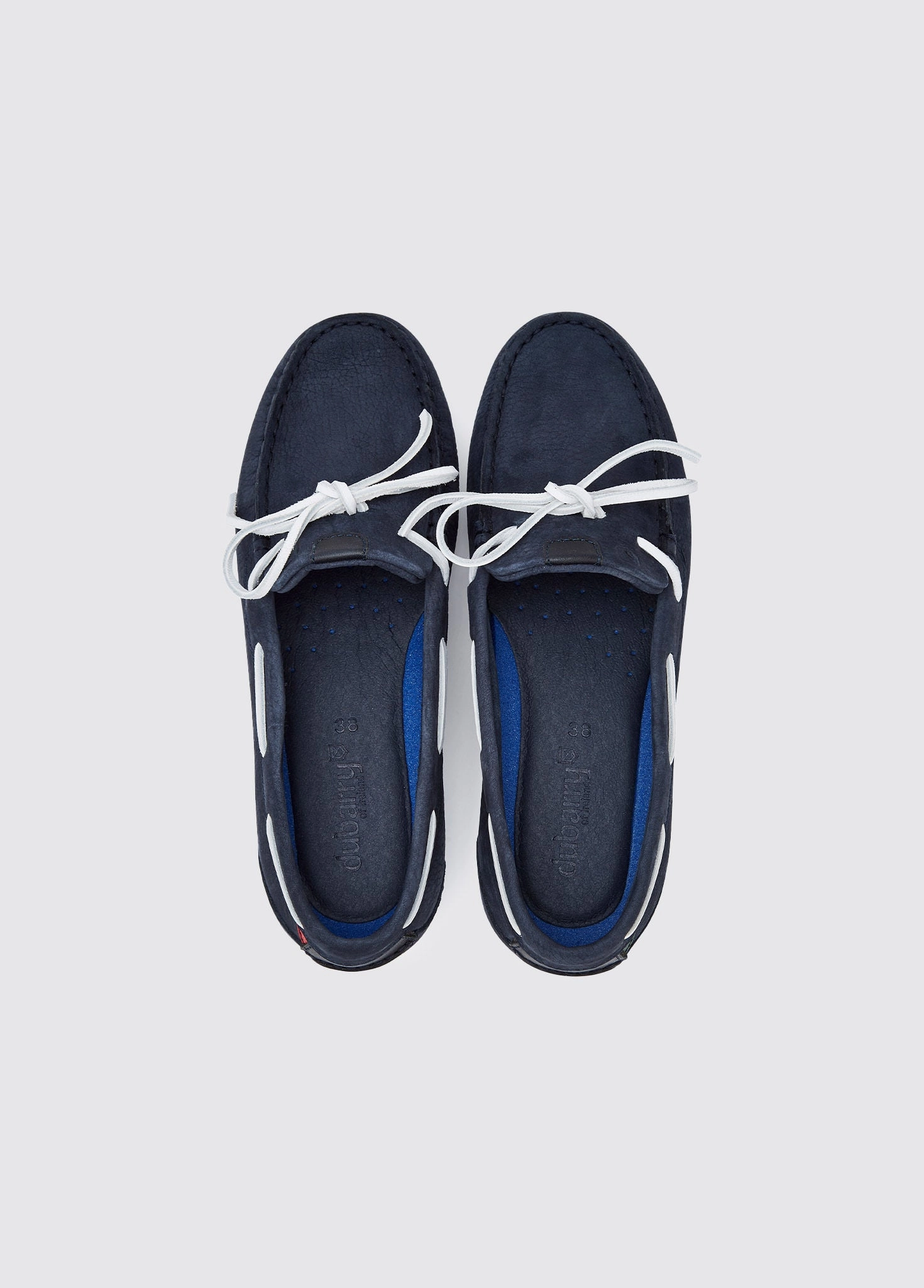 Coral Damen dubarrylite Bootsschuh - Navy Lederschuhe Weiten Zeitungspapier