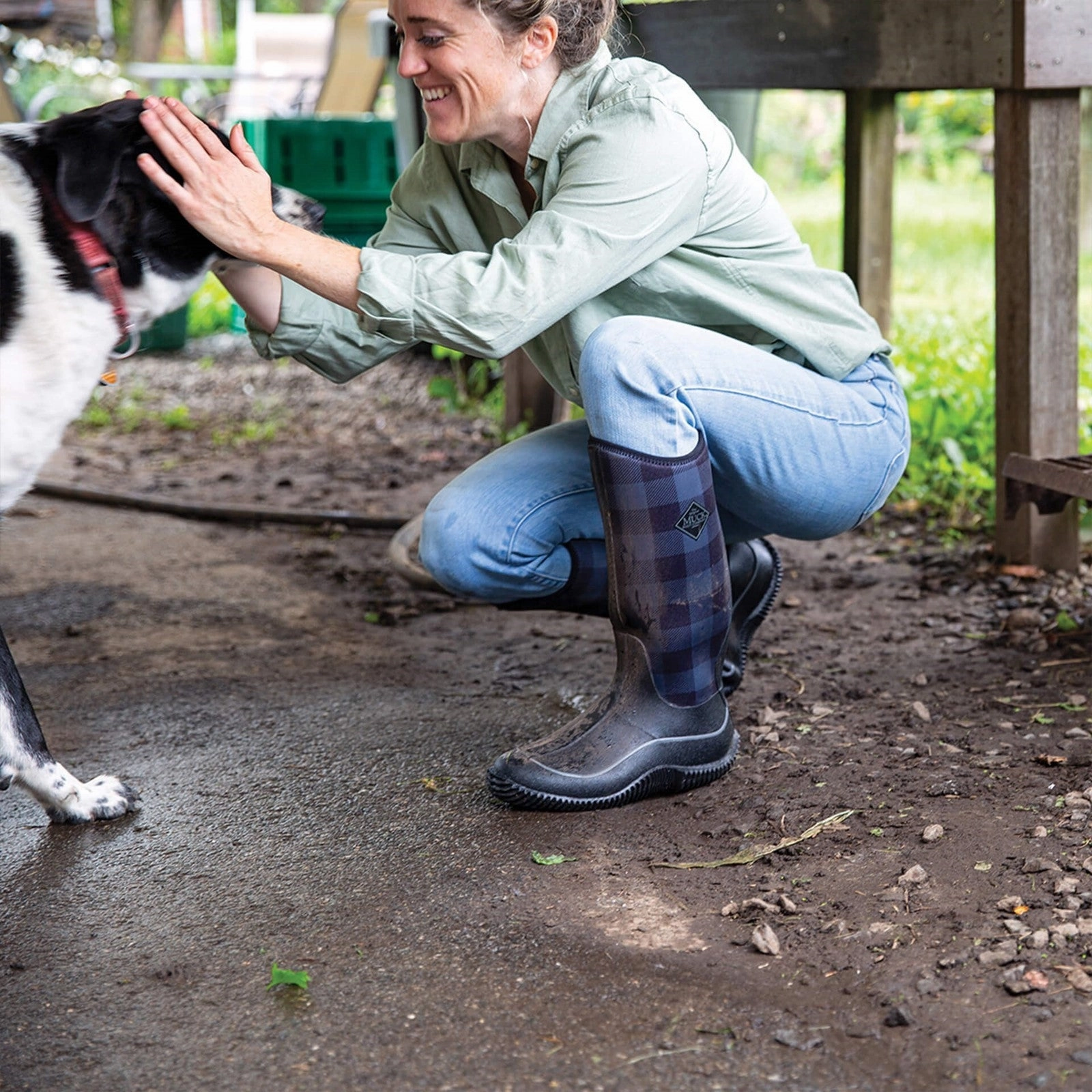 Damen Hale Stiefel | Black/Grey Plaid Stiefel 2020