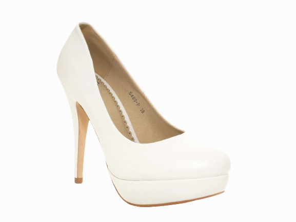 Damen High Heel Plateau Brautschuhe Hochzeit Pumps Abendschuhe Stilettos White # 5489 High Heels Versand