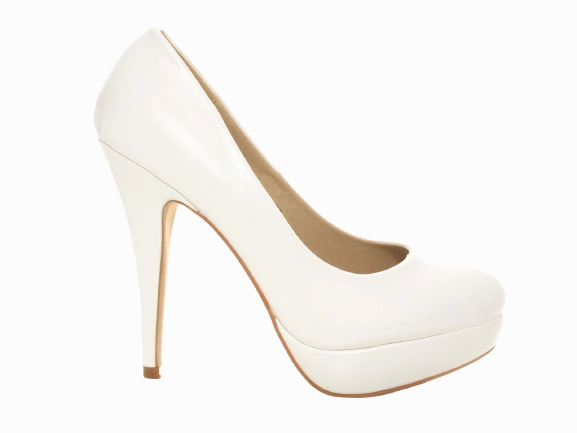 Damen High Heel Plateau Brautschuhe Hochzeit Pumps Abendschuhe Stilettos White # 5489 A Farmer With High Heels