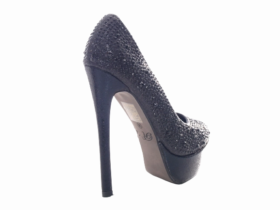 Damen High Heel Plateau Pumps Abendschuhe Stilettos Black # 6423 White Strappy High Heels