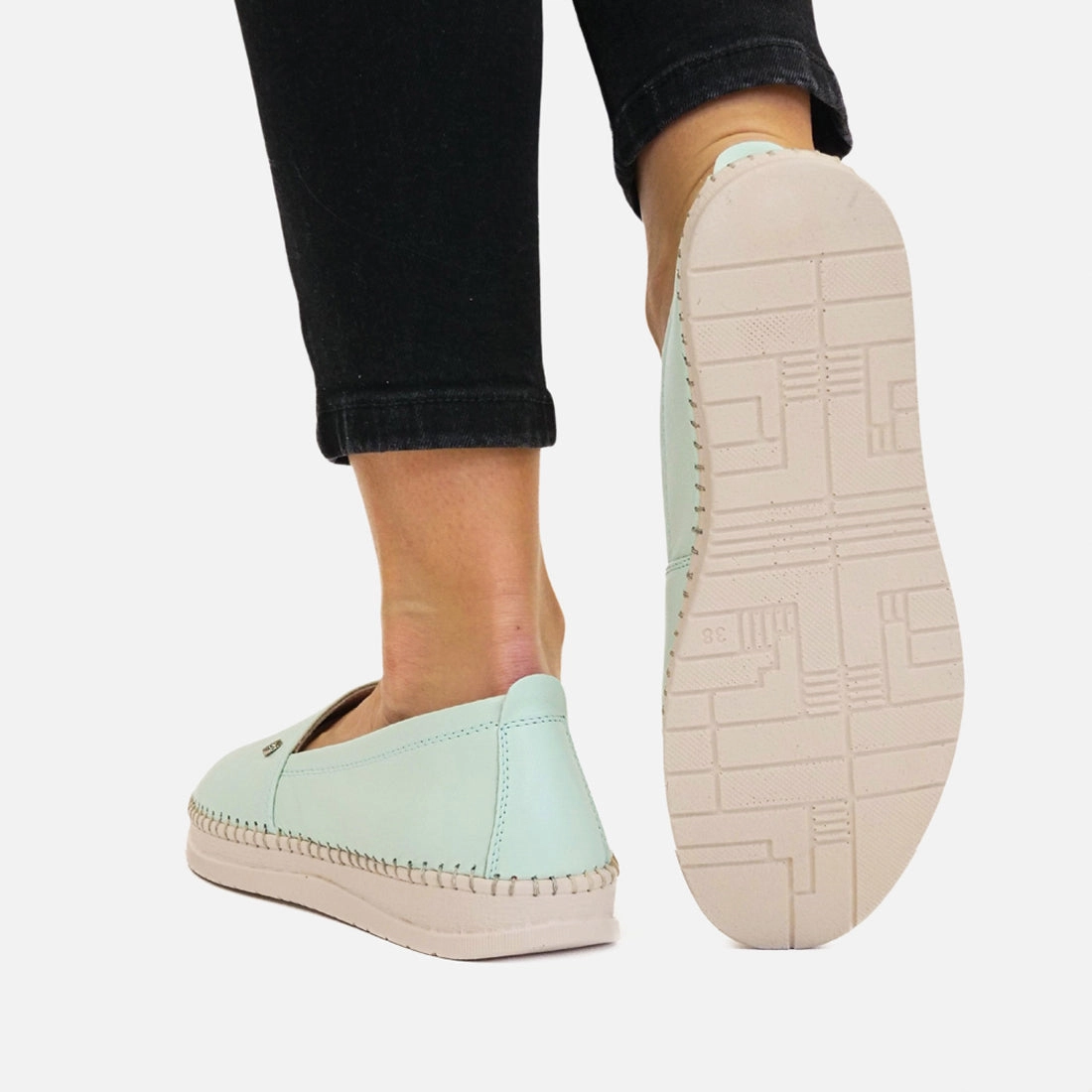 Lederschuhe 26 Damen Mokassins Looke PASCALE