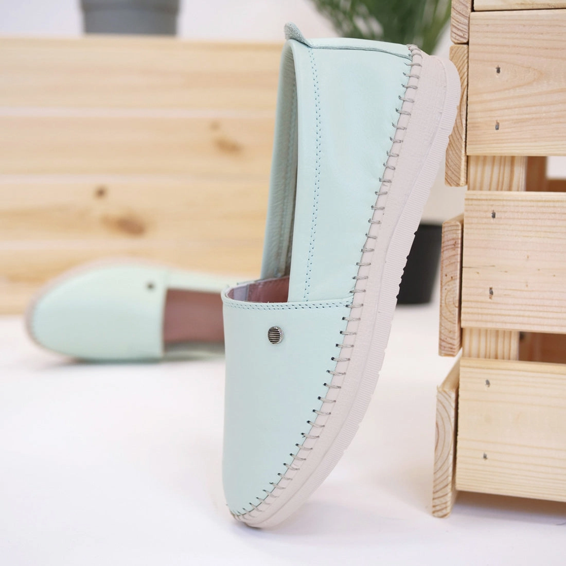 Ungefütterte Lederschuhe Damen Mokassins Looke PASCALE