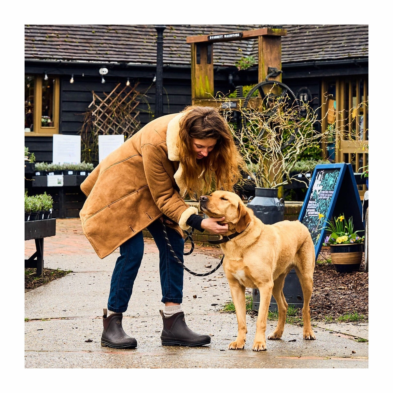 Peter Kaiser Stiefel Leder Damen Muck Originals Ankleboots mit Anziehlasche | Brown