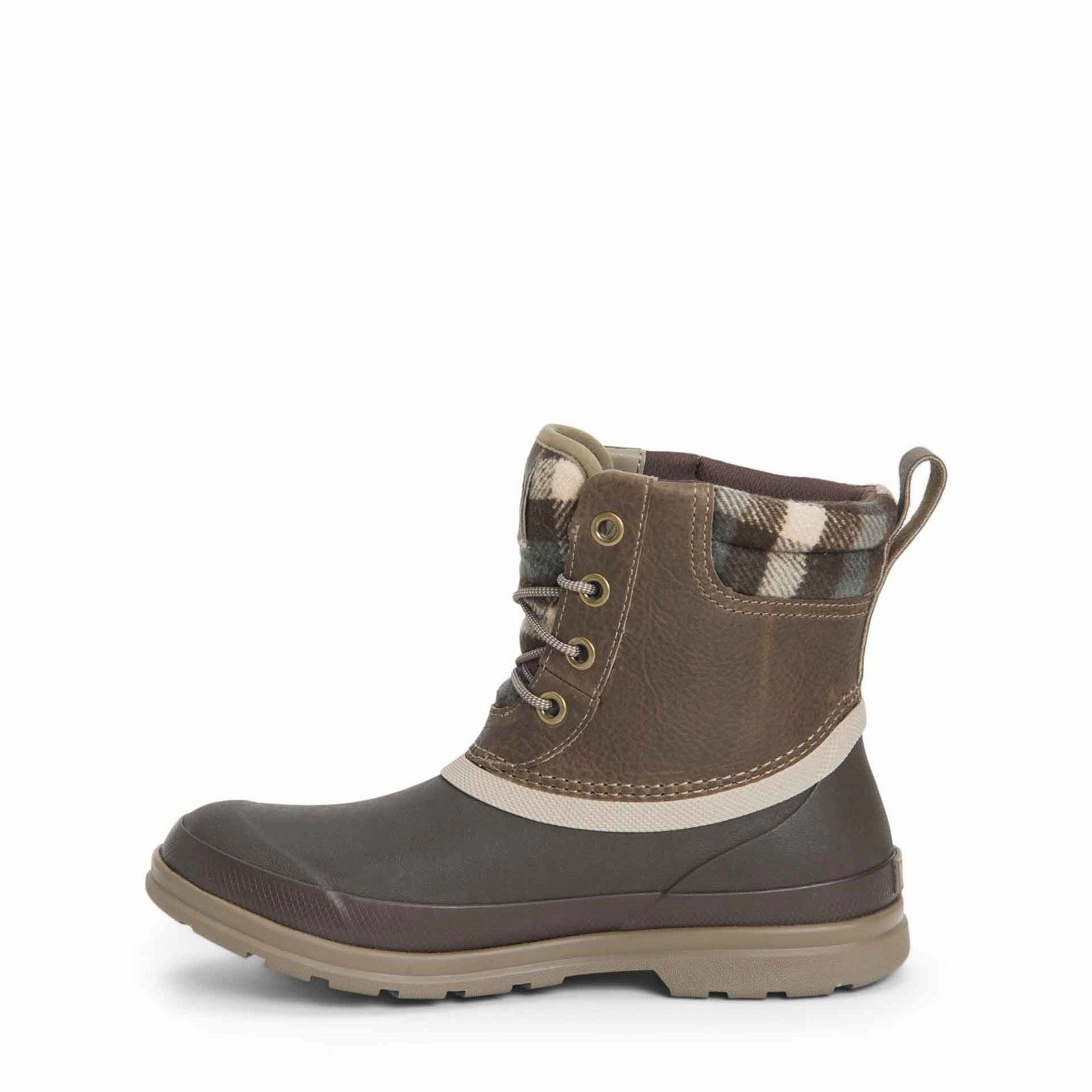 Damen Muck Originals Duck Leder-Kurzstiefel mit Schnrung | Walnut/Brown Pesaro Stiefel