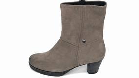 Damen Reissverschluss Stiefel Warmfutter Braun Semler 11264 Rieker Halbschaft Stiefel