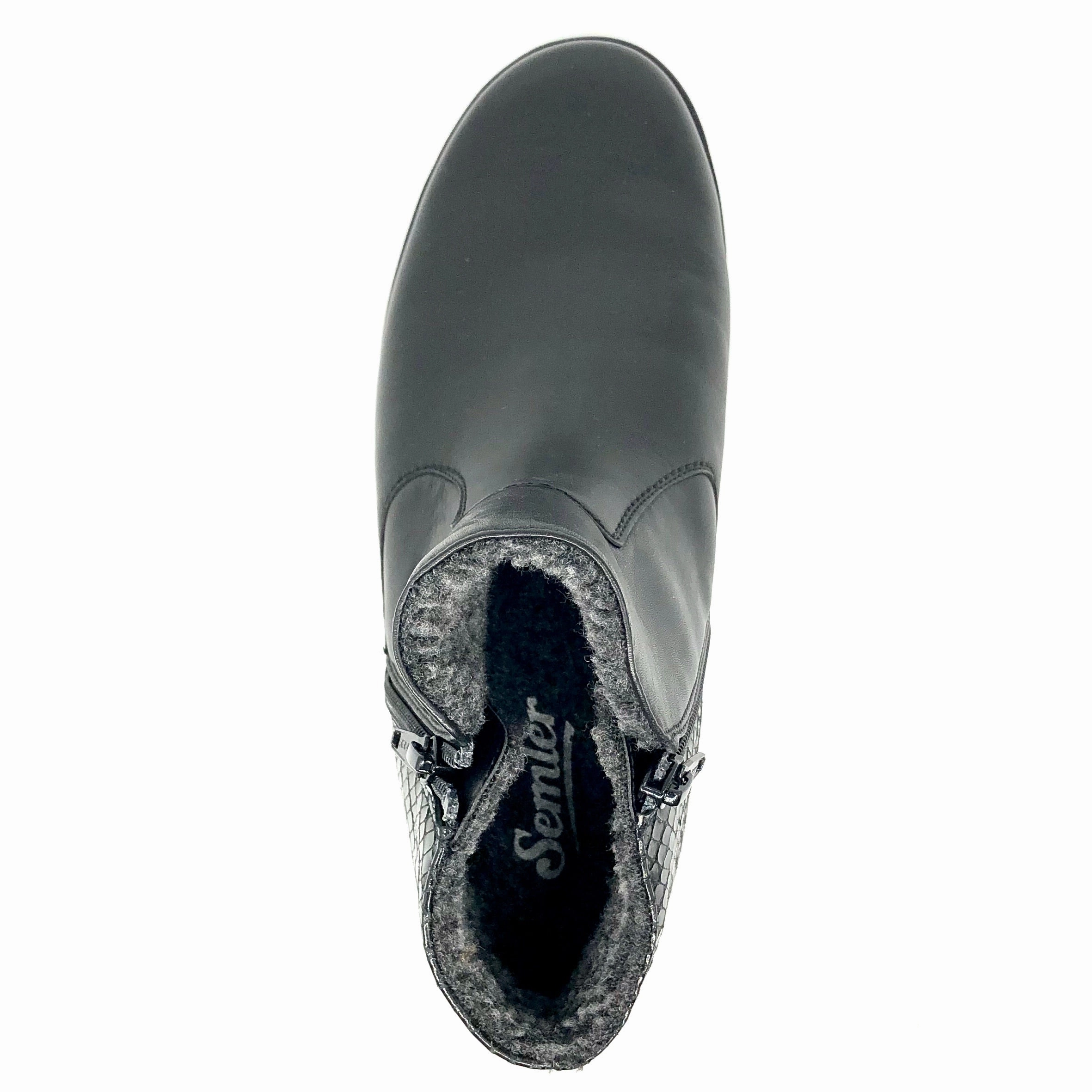 Bodyflirt Stiefel Damen Reissverschluss Stiefel Warmfutter Schwarz Semler 16257