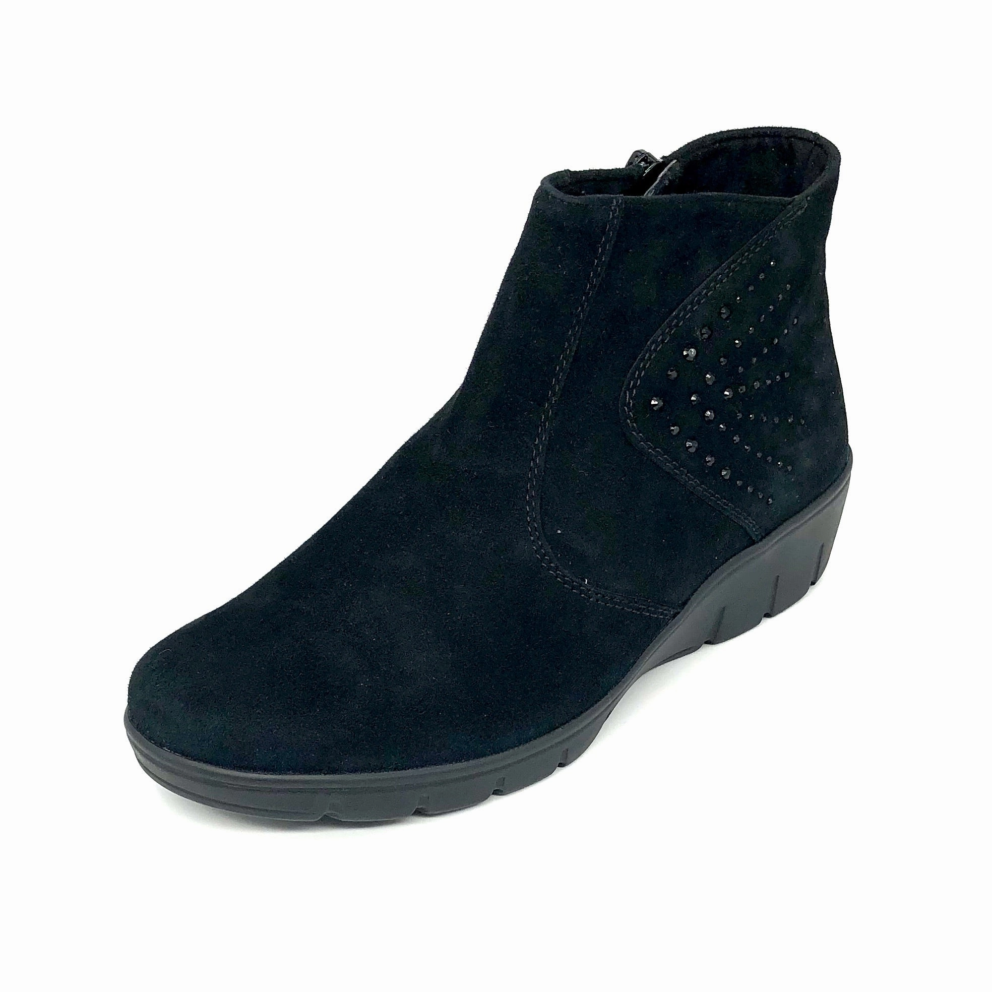 Stiefel Borrasca Damen Reissverschluss Stiefel Warmfutter Schwarz Semler 16478