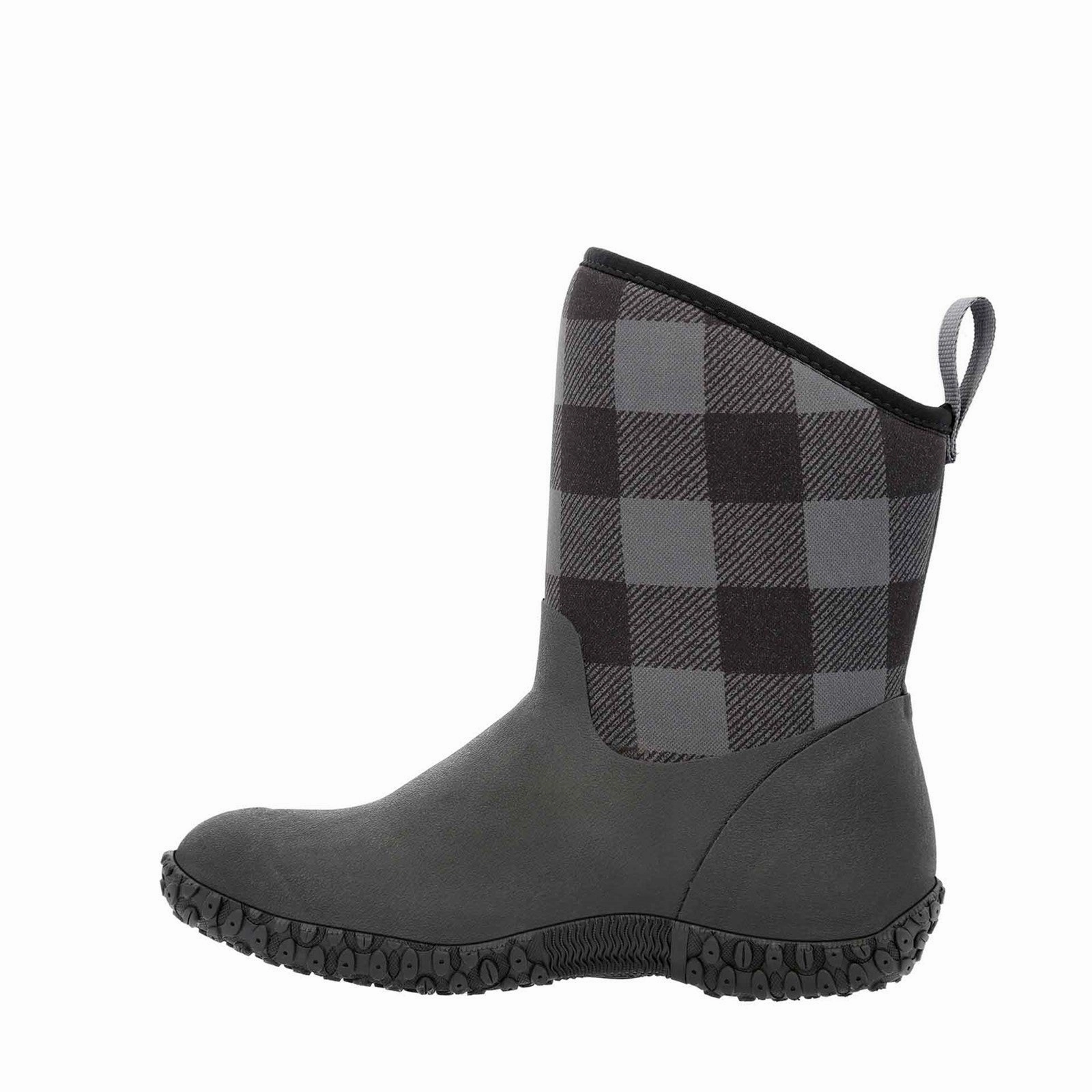 The Stiefel Damen RHS Muckster II Kurzstiefel | Black/Grey Plaid