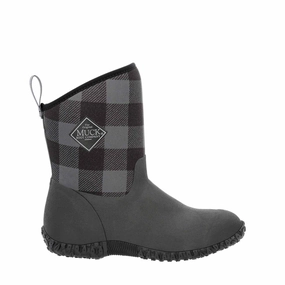 Damen RHS Muckster II Kurzstiefel | Black/Grey Plaid Stiefel Färben