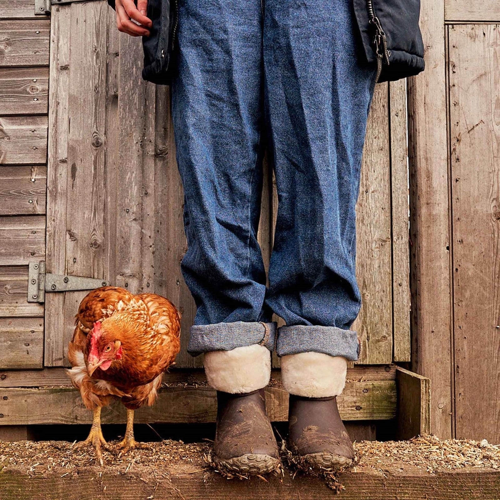 Eric Stiefel Damen RHS Muckster II Kurzstiefel | Brown/Cream Faux Fur