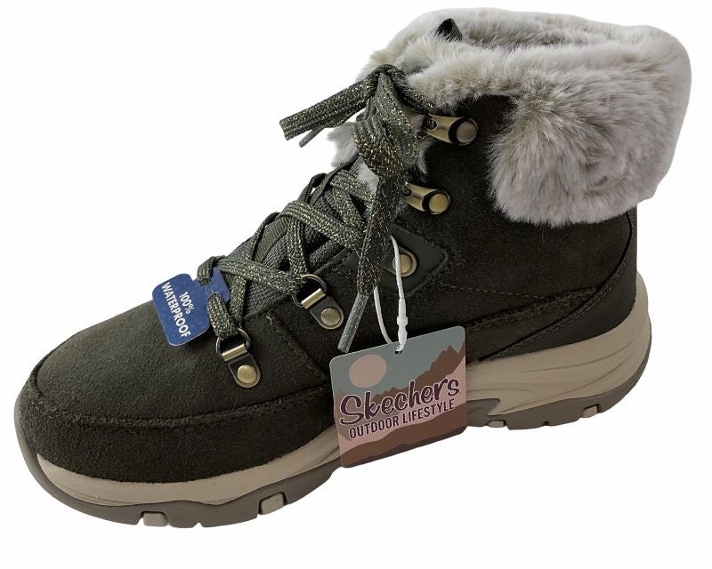 Stiefel Mit Stulpen Damen Skechers Waterproof: Trego - Snow Worries 167882/OLV