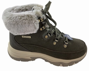 Damen Skechers Waterproof: Trego - Snow Worries 167882/OLV Disco Stiefel