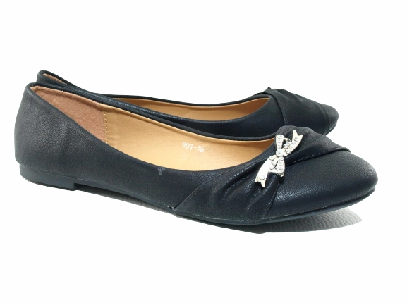Lederschuhe ökologisch Damen Slipper Halbschuhe Ballerina Loafer Mokassins Slip On Flats Freizeit Black # 901-36