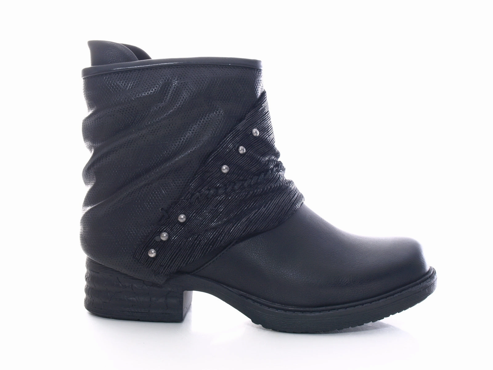 Damen Stiefeletten Biker Boots Outdoor Winterboots warm gefttert Black # 3127 Baur Stiefeletten