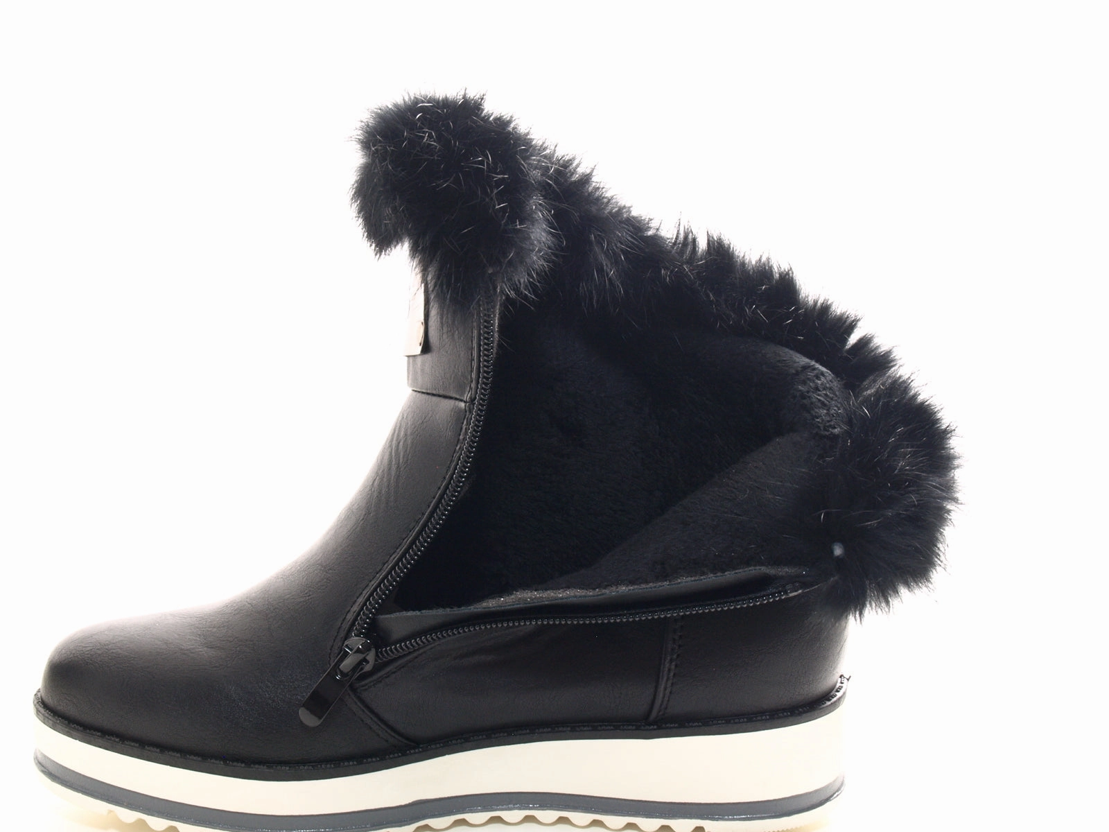 Damen Stiefeletten Biker Boots Outdoor Winterboots warm gefttert Black # 931 Skinny Jeans Stiefeletten