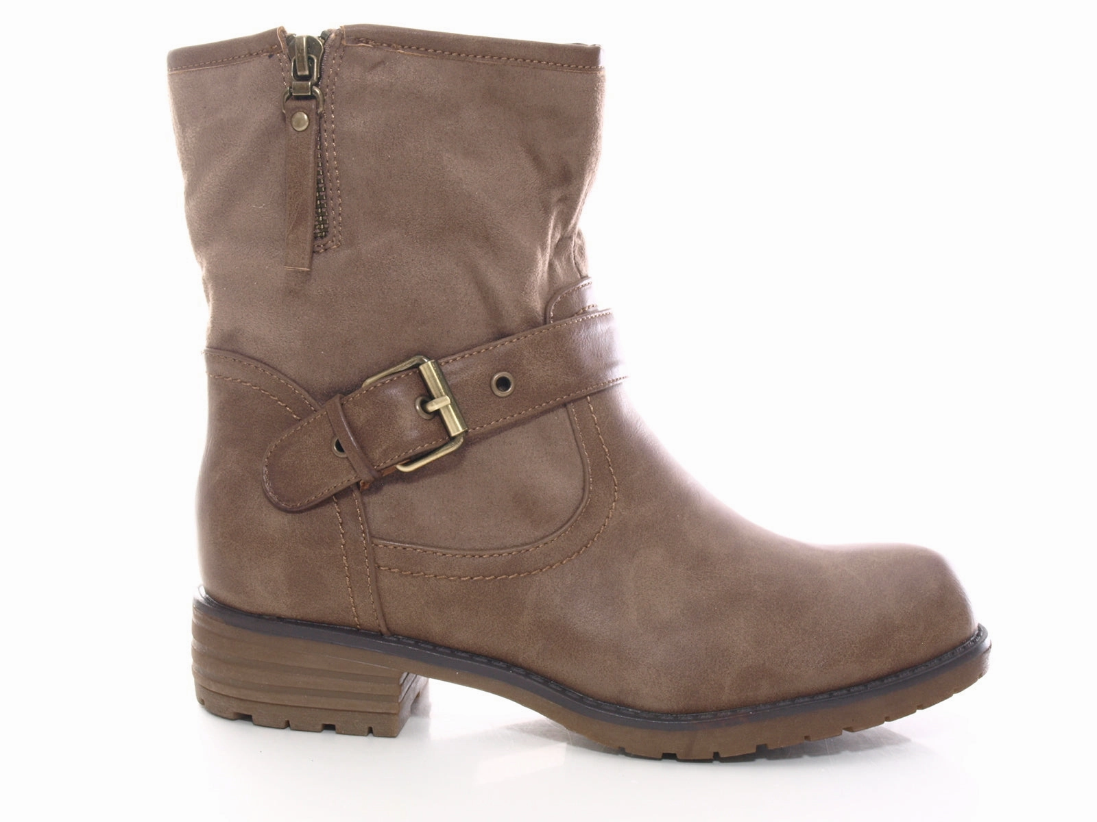Damen Stiefeletten Biker Boots Outdoor Winterboots warm gefttert Khaki # 520 Pepino Stiefeletten